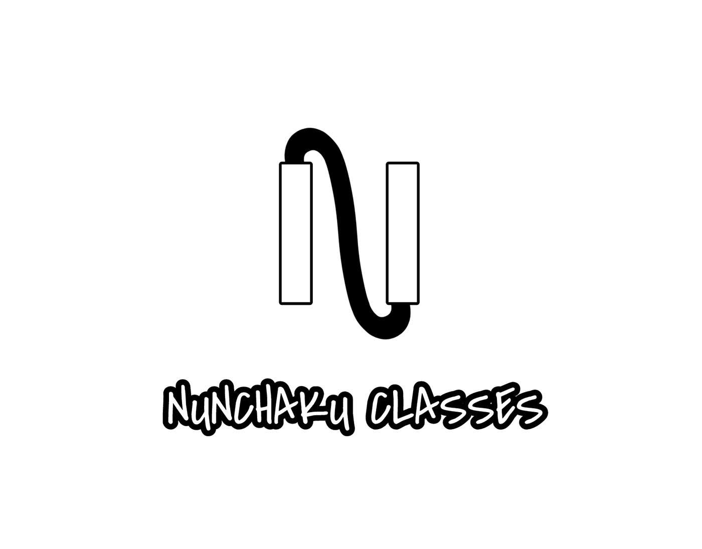 brand identity classes gold letter lettering logo new nunchaku silver typography  