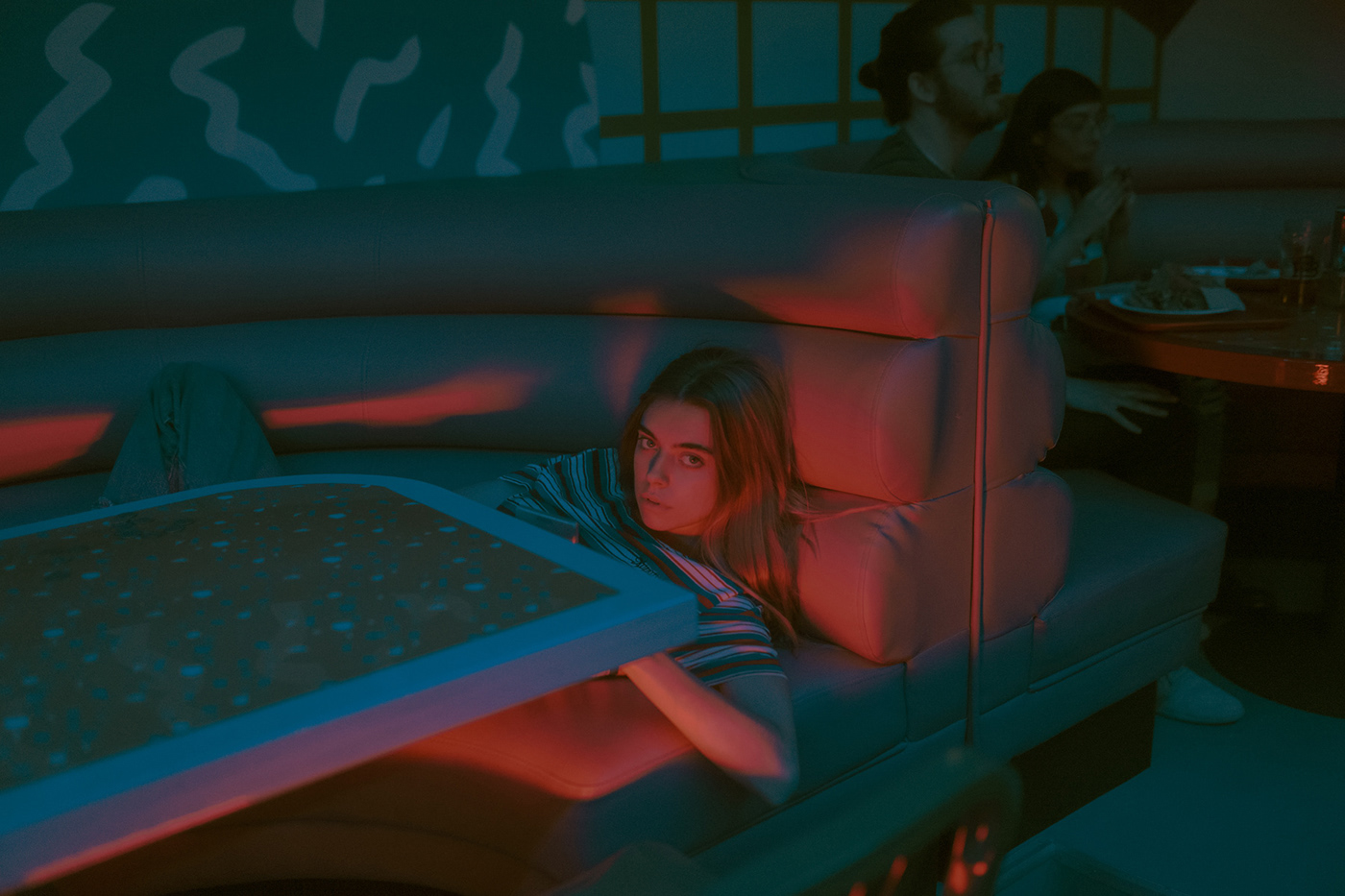 California cinematic cinematography dreamy Fashion  franckbohbot Interior neon portrait woman