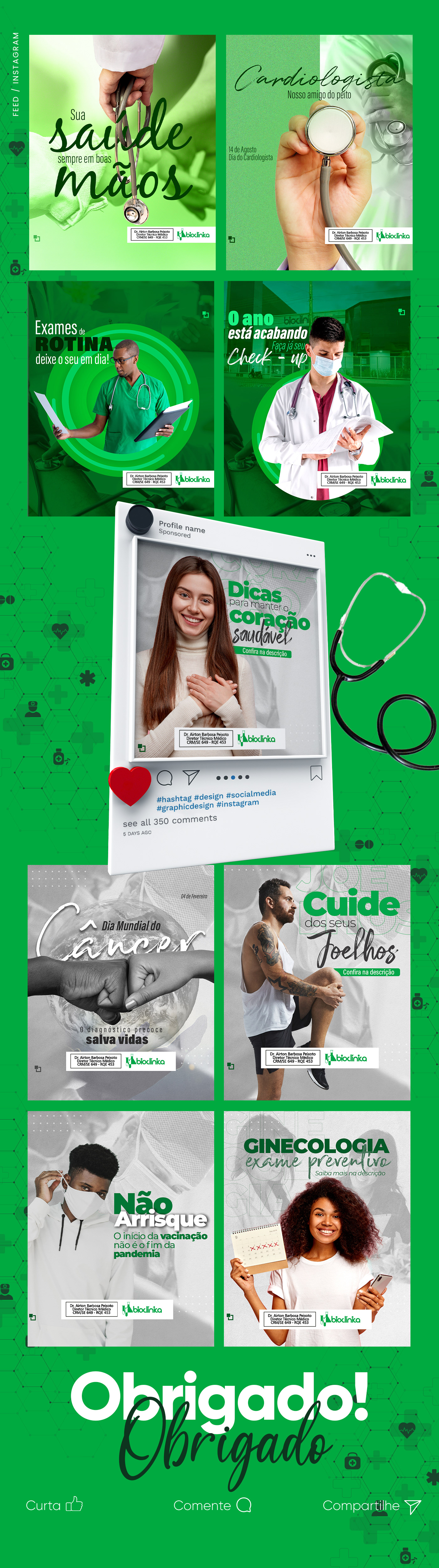 clinica facebook instagram marketing digital medicina photoshop rede social saúde sergipe social media