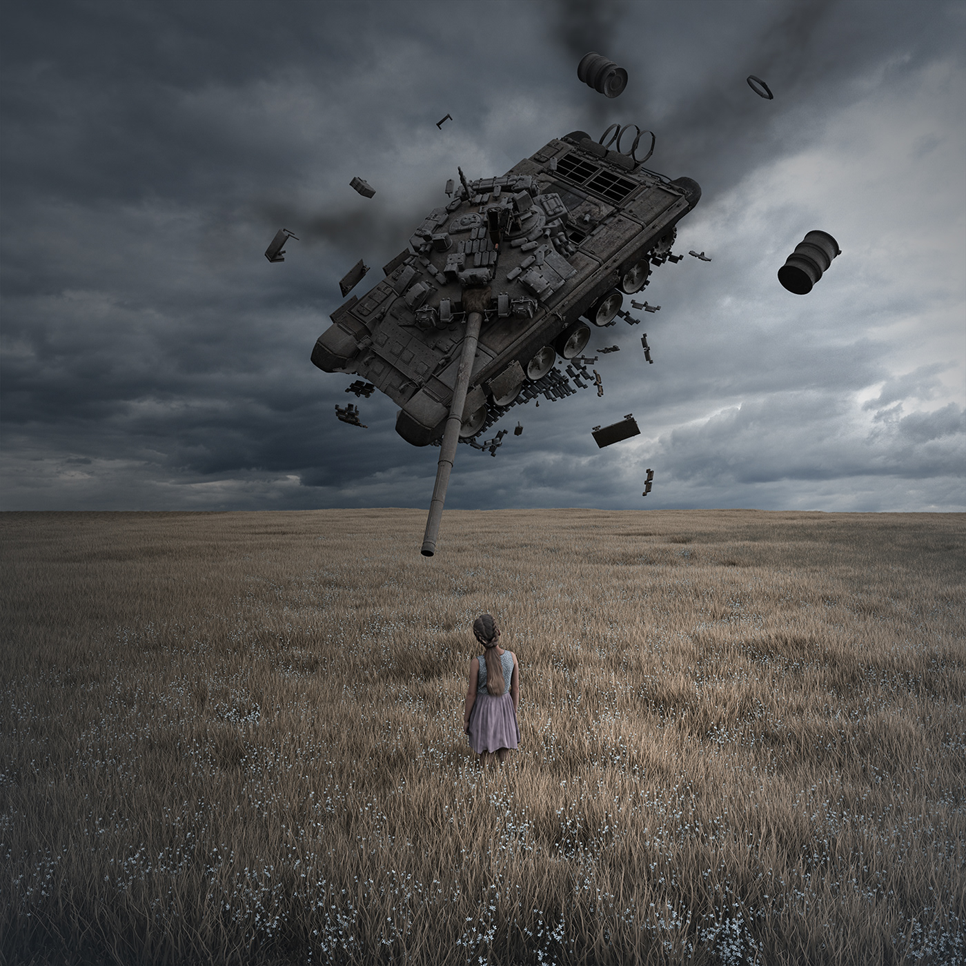 3D conflict Digital Art  ILLUSTRATION  mixed media photomanipulation surreal ukraine War