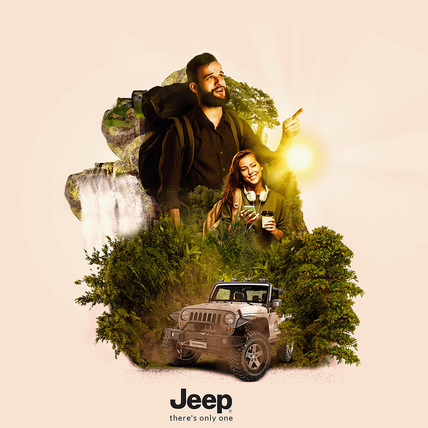ads of the car jeep automotive   Advertising  ads Adobe Portfolio artwork creative design
