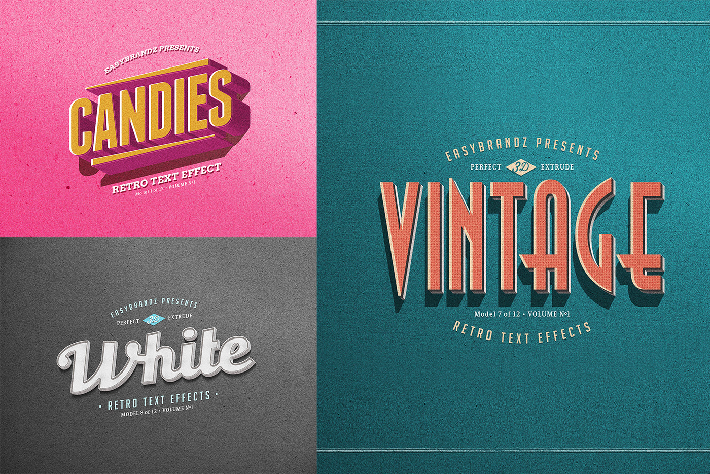 3D 50s 60s 70s add-on Classic effect Hipster insignia logo mock-up Mockup vintage Retro text