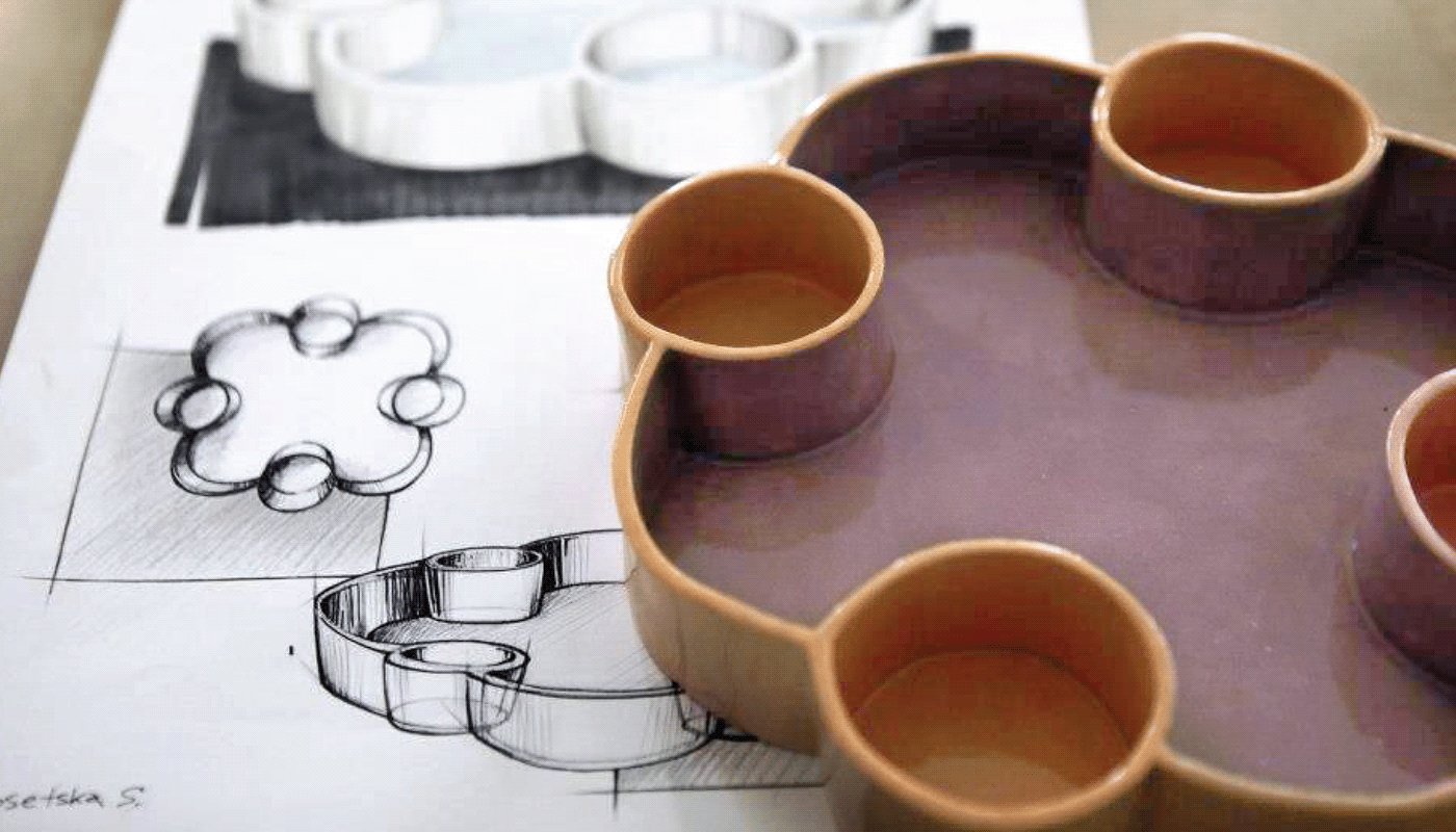 Pottery handmade ceramic plate tableware industrial design  product design 