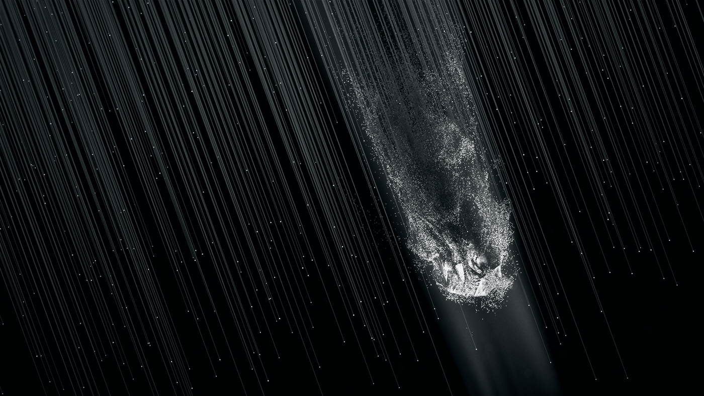 abstract black and white cinema4d concept particles redshift stillframe vfx x-particles