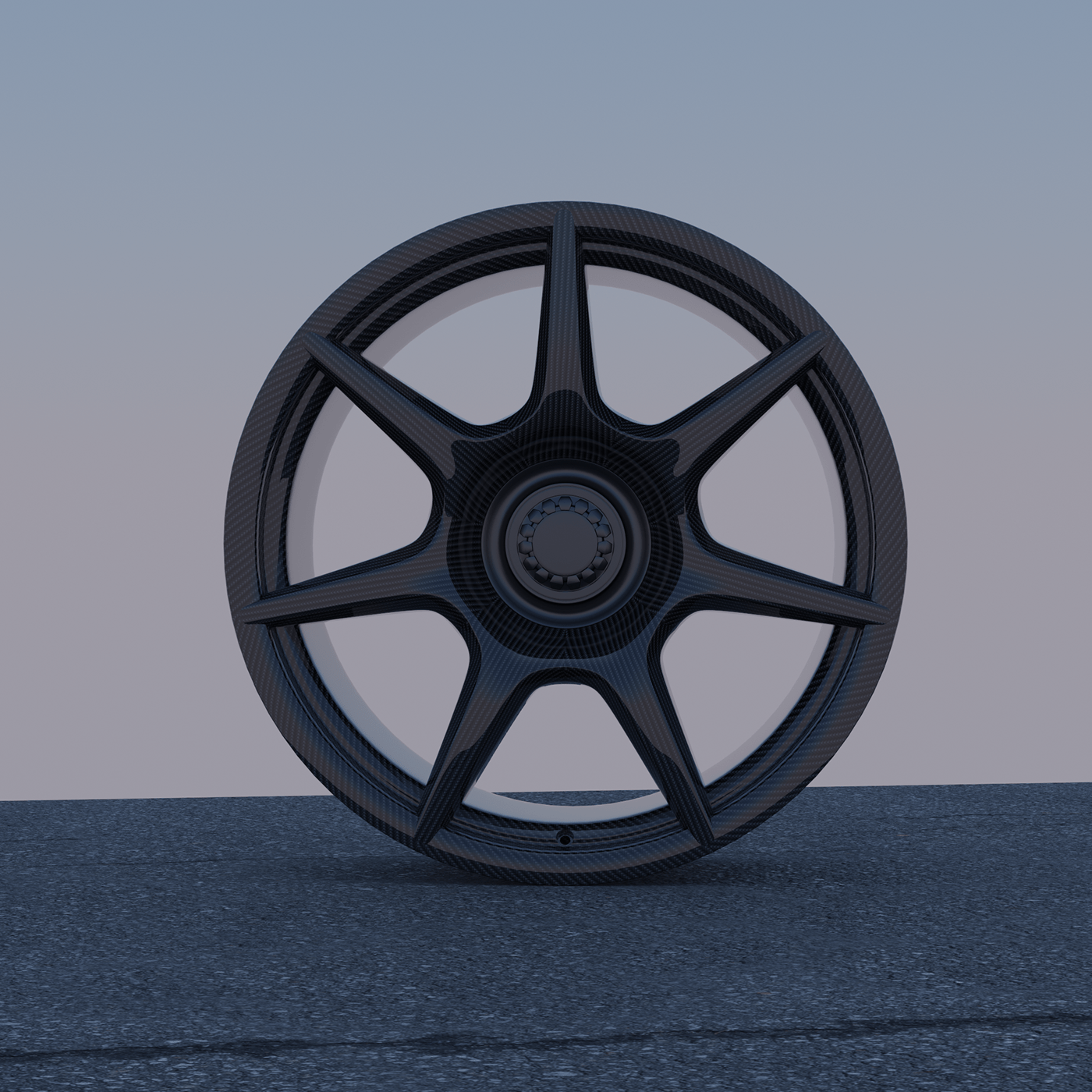 wheel carbon 3D model modeling blender Render
