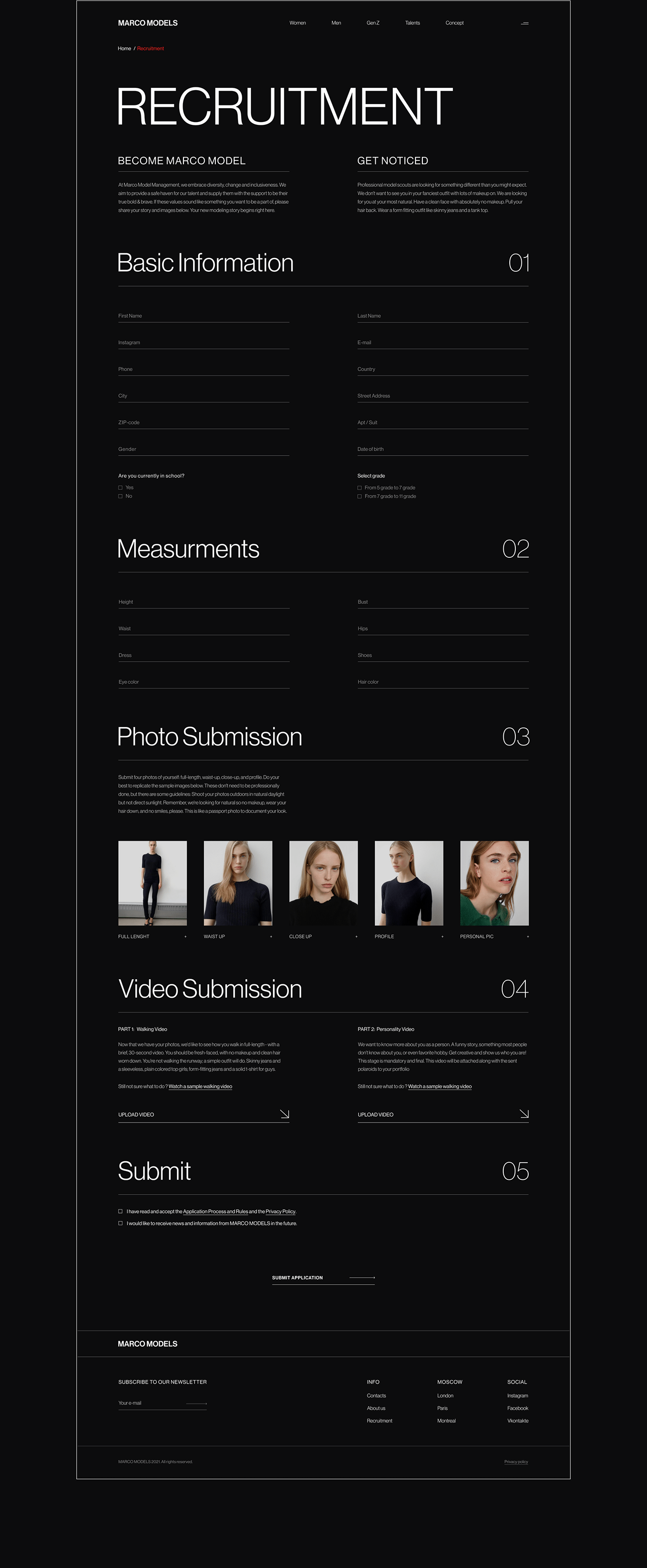 agency beauty design Fashion  minimal models typography   uxui Webdesign Website
