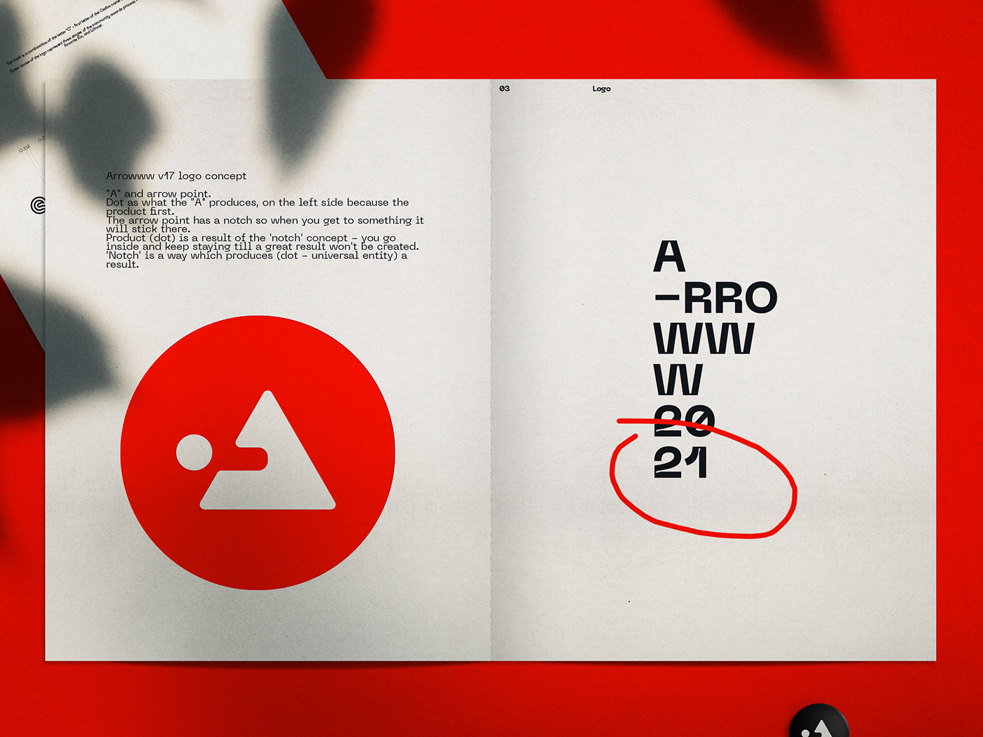 Second part of the working process on the Arrowww v17 website and identity. April 2021