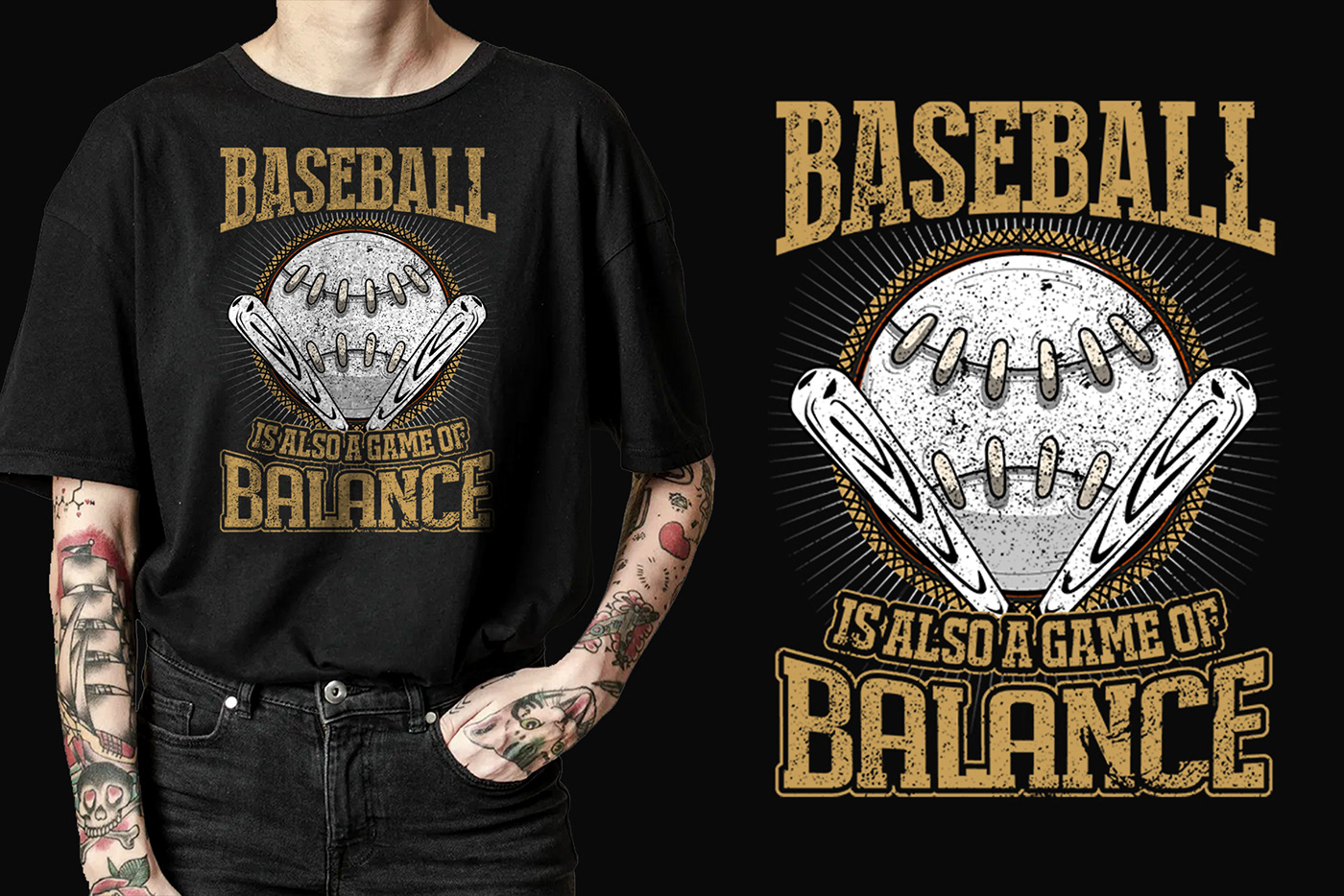 Baseball T Shirt Design Graphic