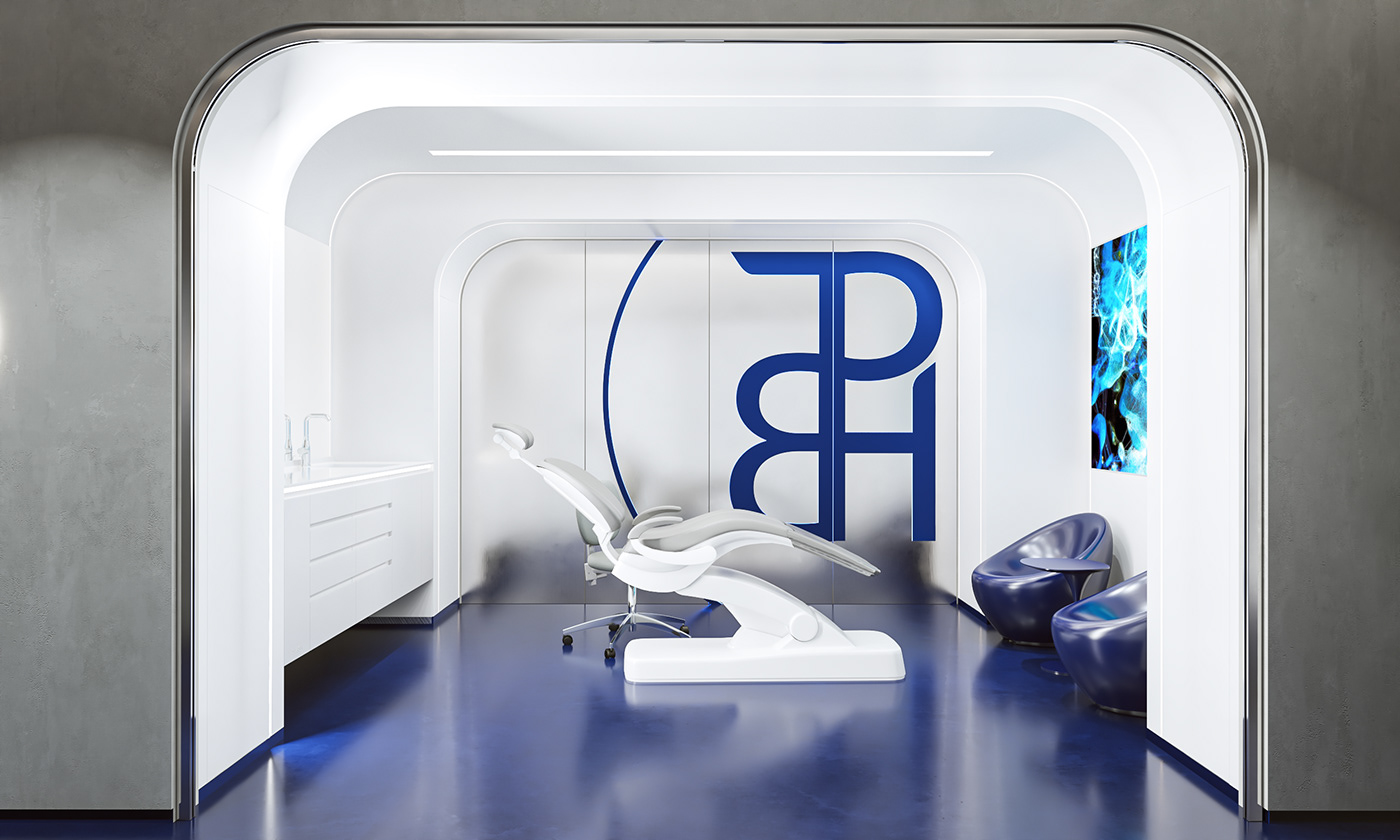 dental clinic interior design  Beverly Hills hollywood beauty dendist DesignArt parlementblue