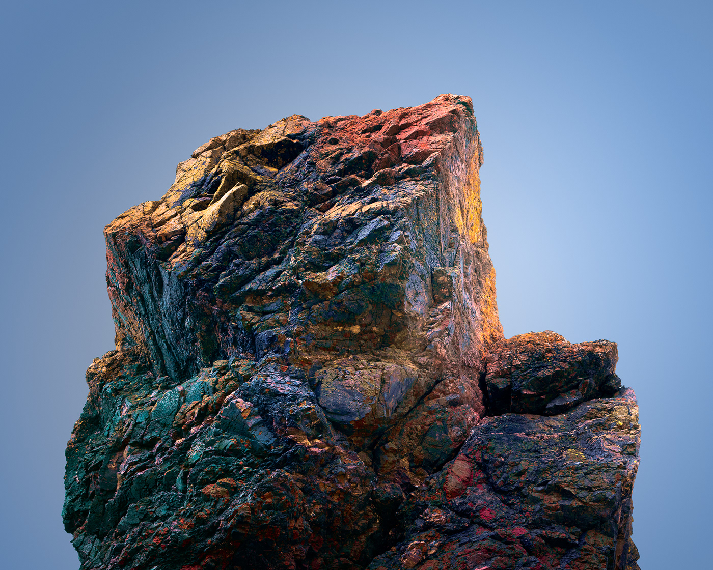 alien cliffs color colour cornwall geology glow infrared Landscape rock