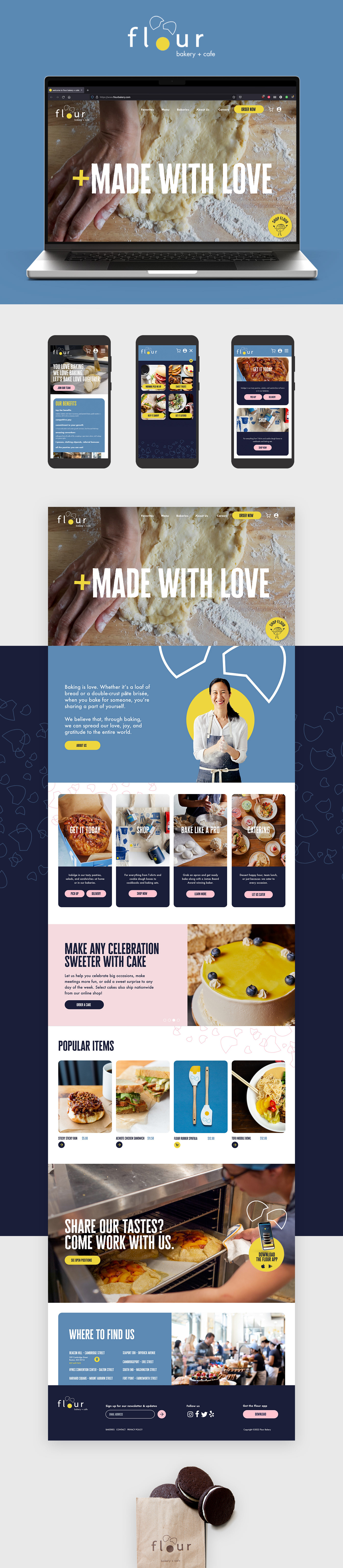bakery bakery branding ecommerce website flour UI/UX Web Design  Website
