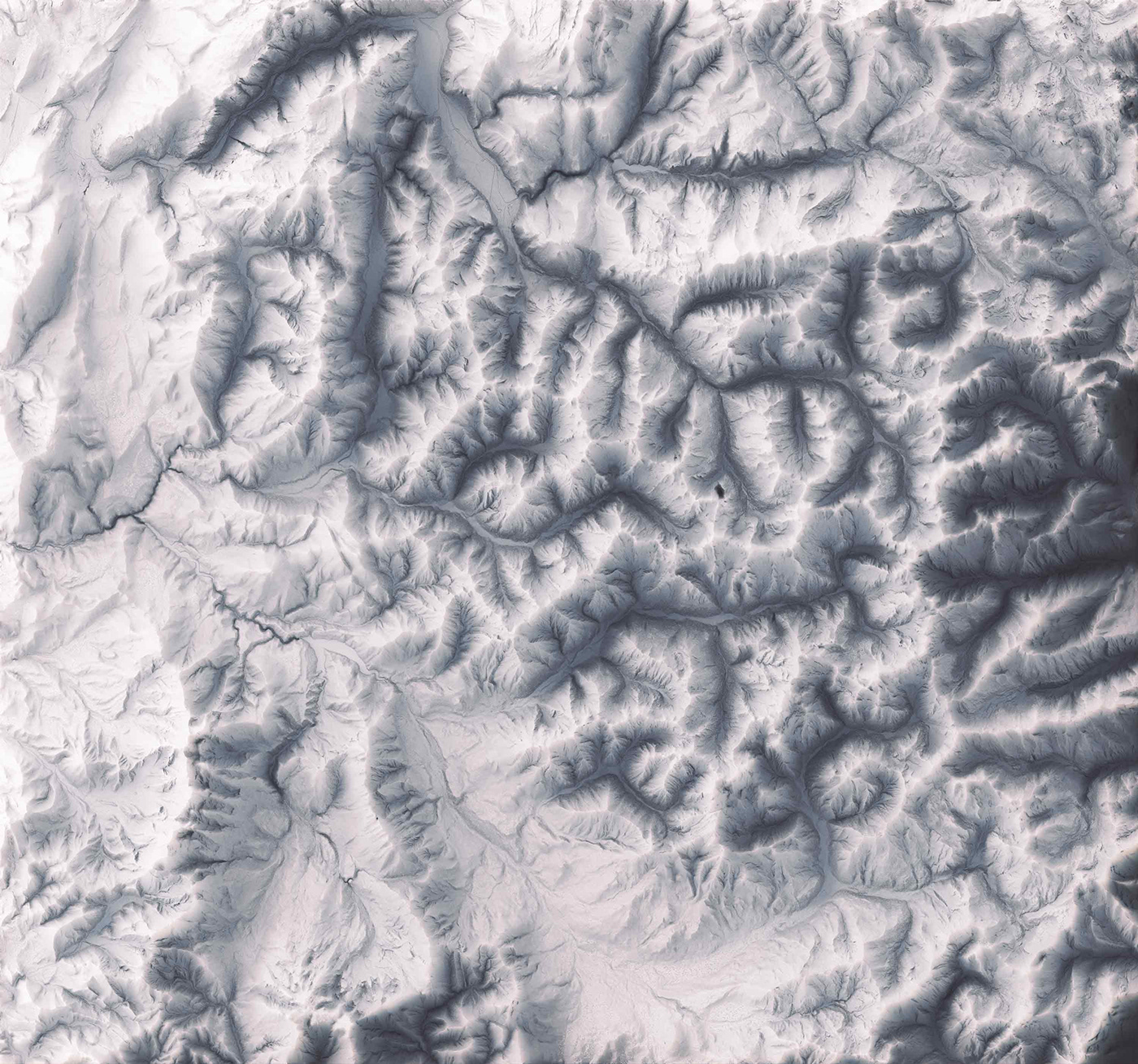 maps design city map cartography Product Promotion shaded relief map Winter landscape LiDAR 3d map data visualization norway