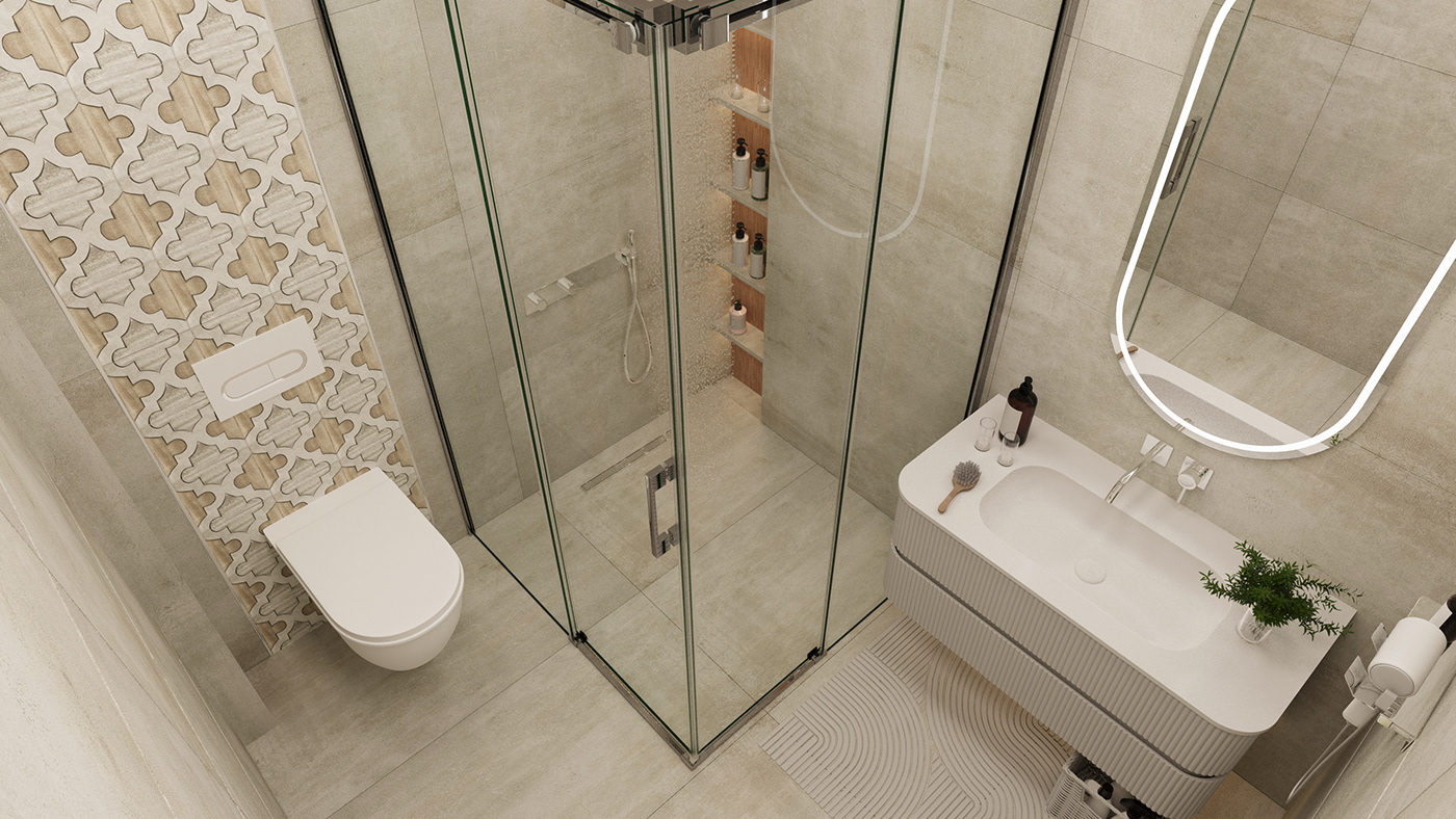 SHOWER bathroom design visual identity brand CGI visualization Render interior design  corona