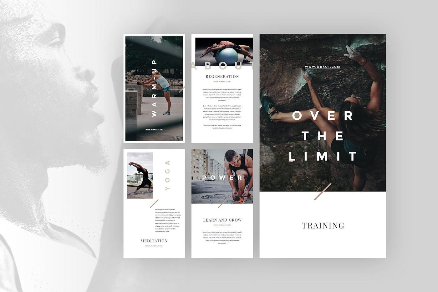 instagram Instagram Stories workout sport training social media Canva template fitness gym photoshop template