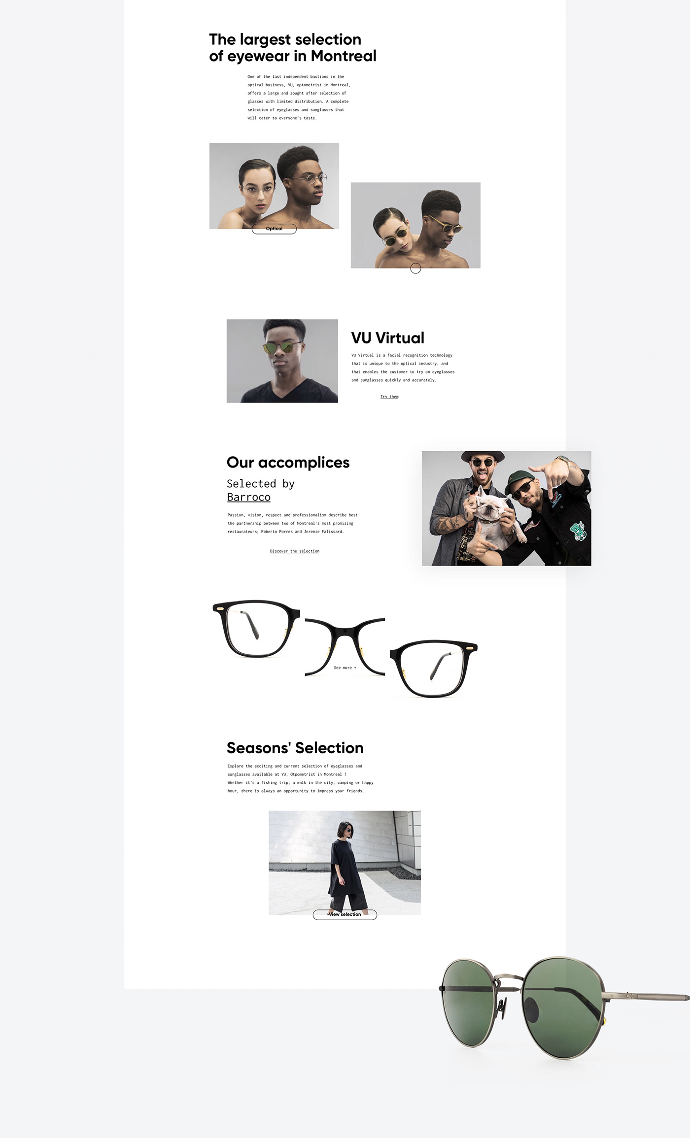 interaction UI ux glasses Fashion  Mode virtual digital Web design