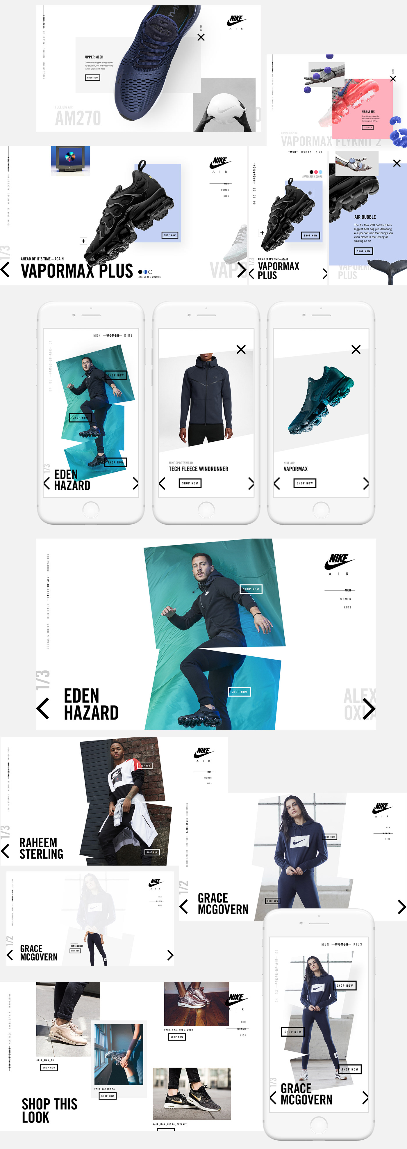 Nike JD Website ux air Hub graphic design  animations parallax Scrolling