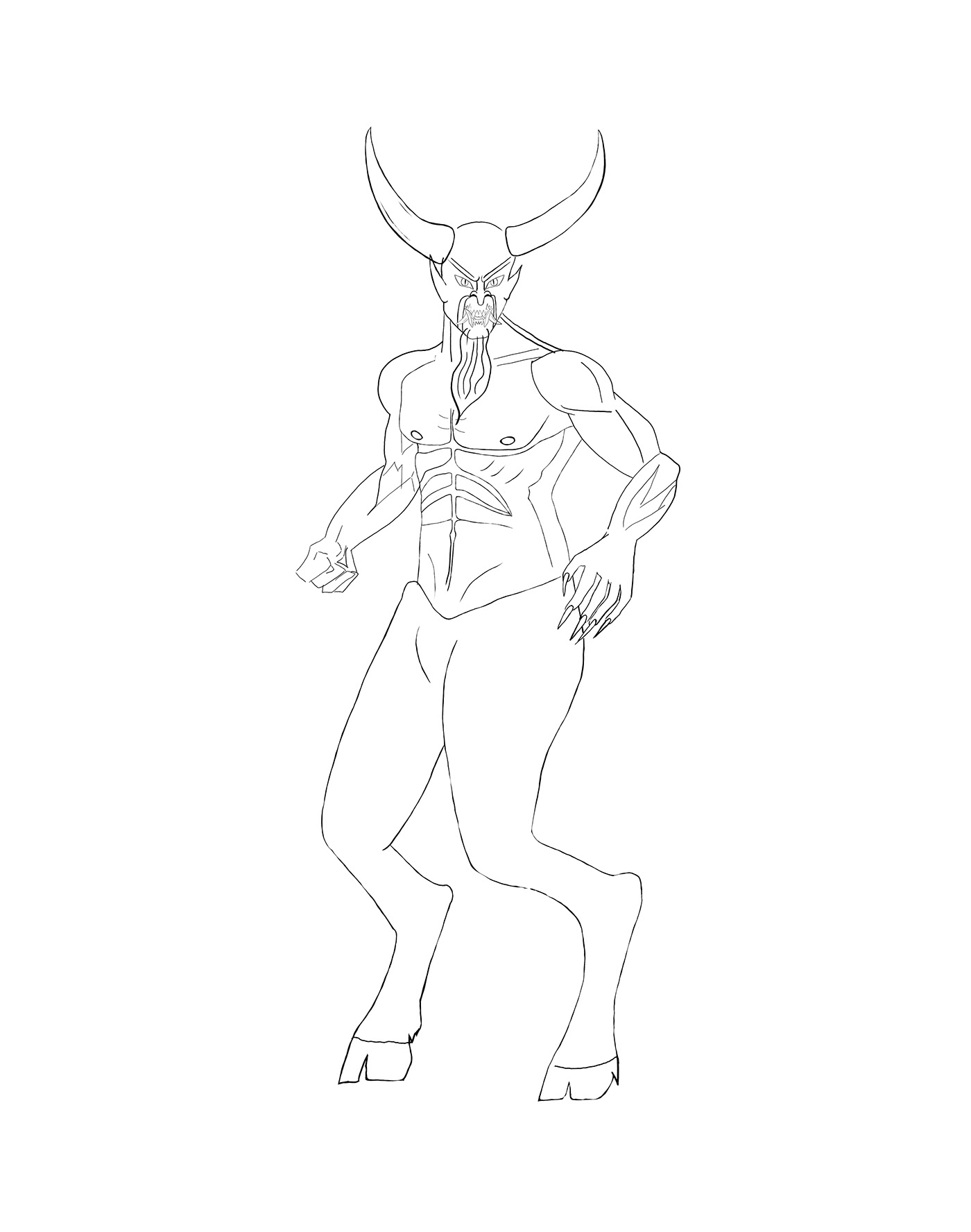 anime Character Character design  demon devil Digital Art  fanfic ILLUSTRATION  villain