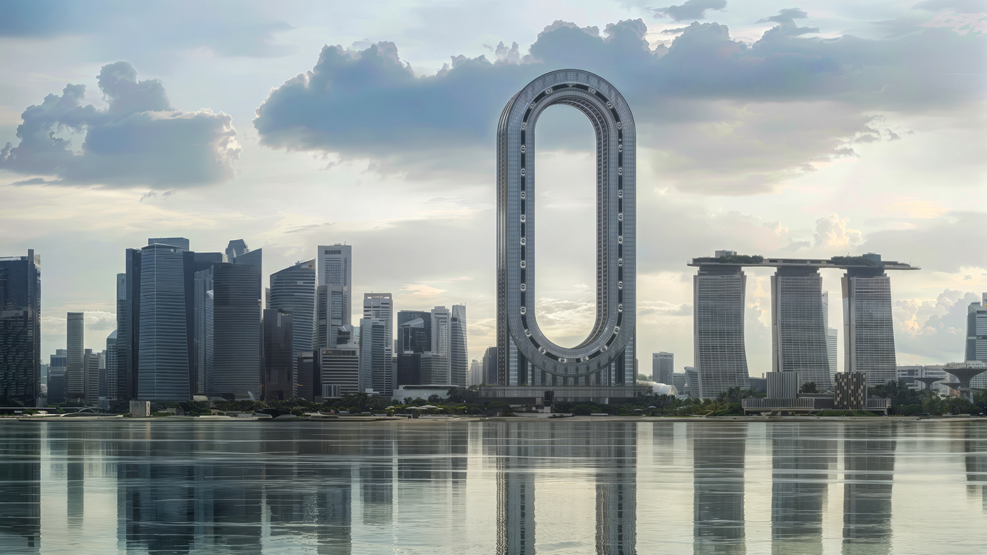 skyscraper singapore highrise architecture visualization exterior archviz stable diffusion ai google maps