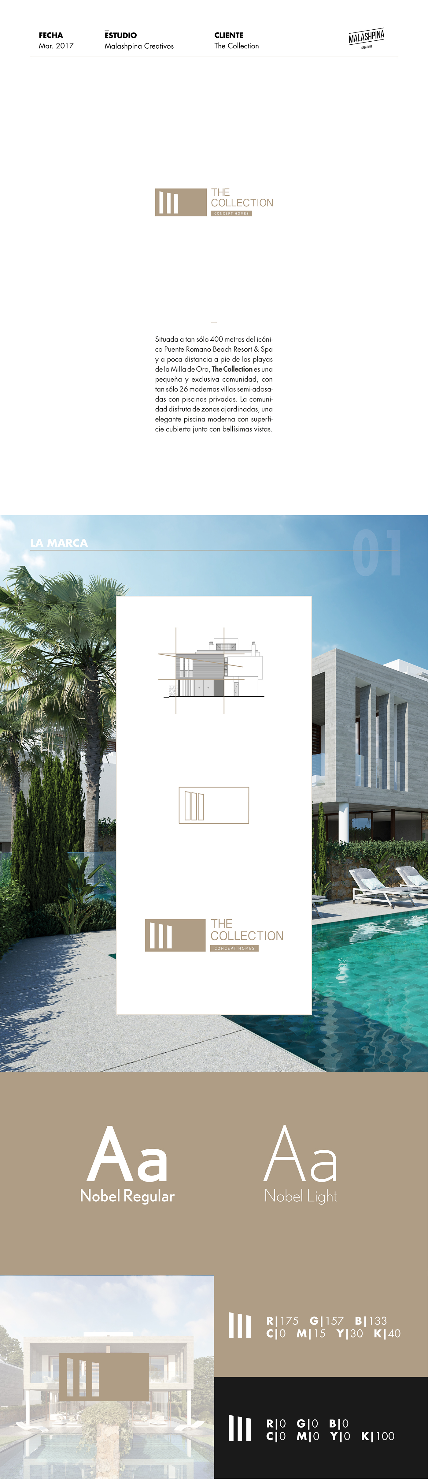 Web marcas graphic design  diseño gráfico costa del sol Desarrollo de marcas brochure real estate malaga architecture brochure