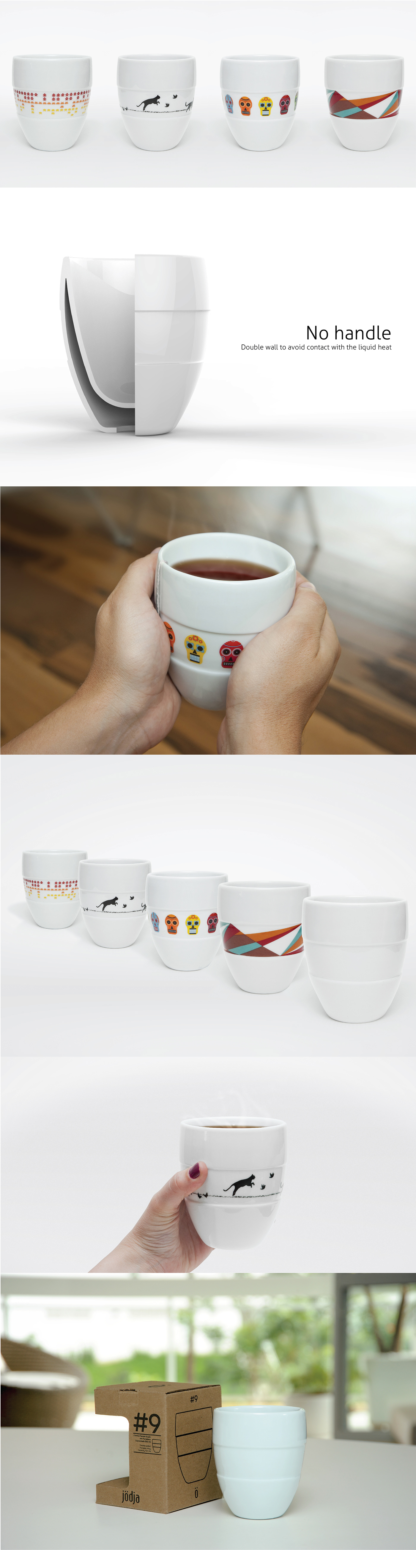 porcelain Mug  jödja tea coffe Brazil double-walled
