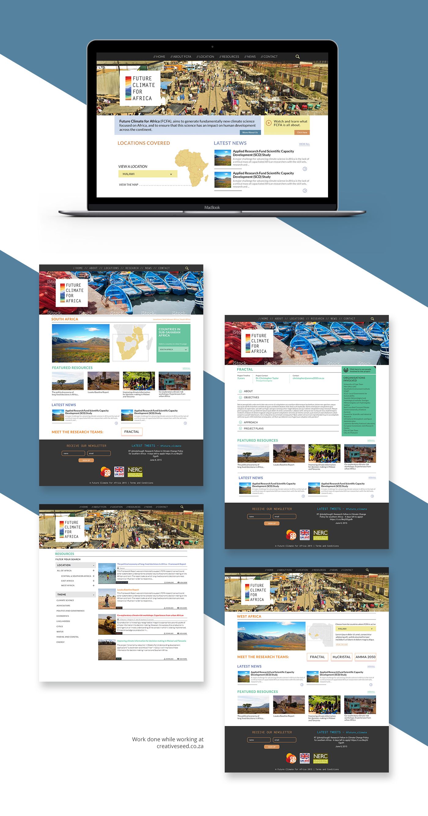 climate Website Design Web Design  online digital frontend africa research