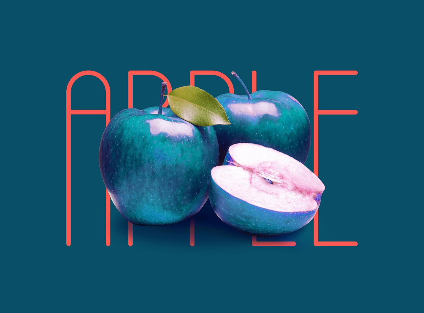 Fruit coctail color colorful poster type font trend Fashion  apple