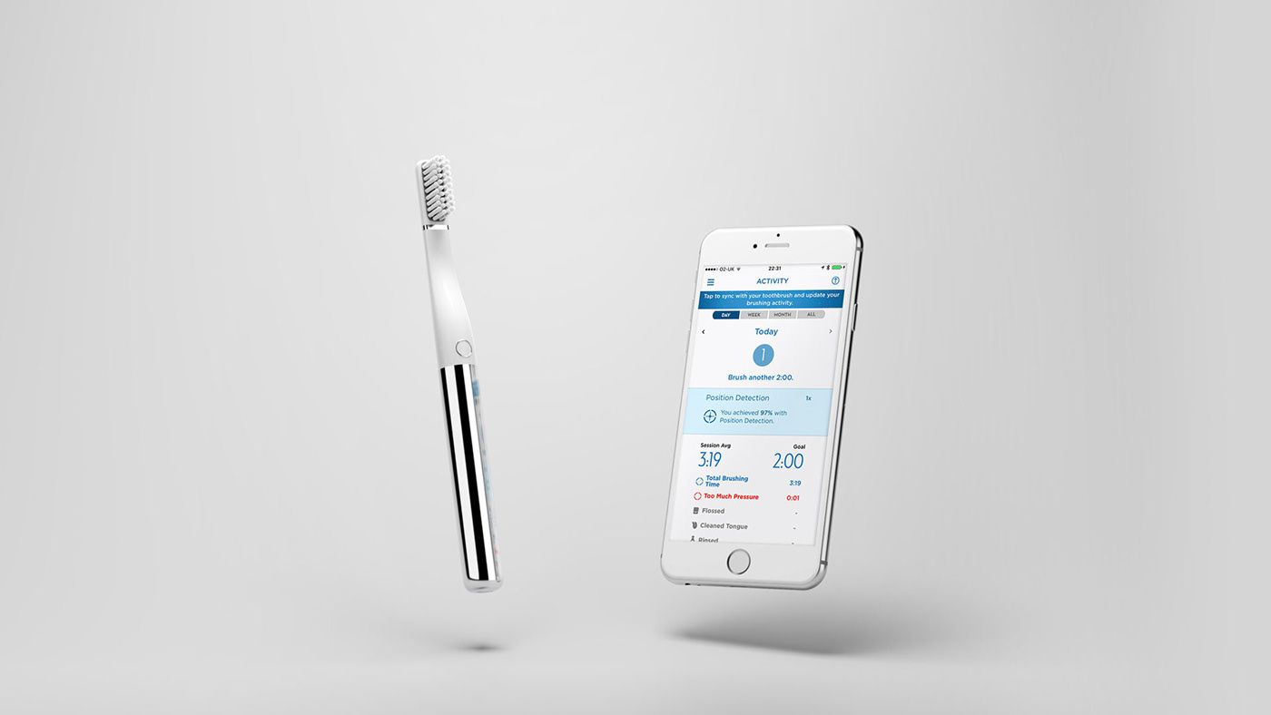 aluminium bathroom Beautiful electric toothbrush industrial design  product design  Render rendering Smart toothbrush