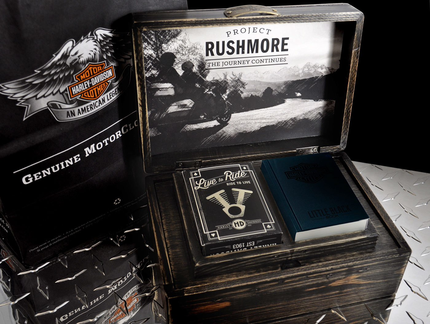 Harley Davidson Project Rushmore Playing Cards poker set publication book Layout handmade