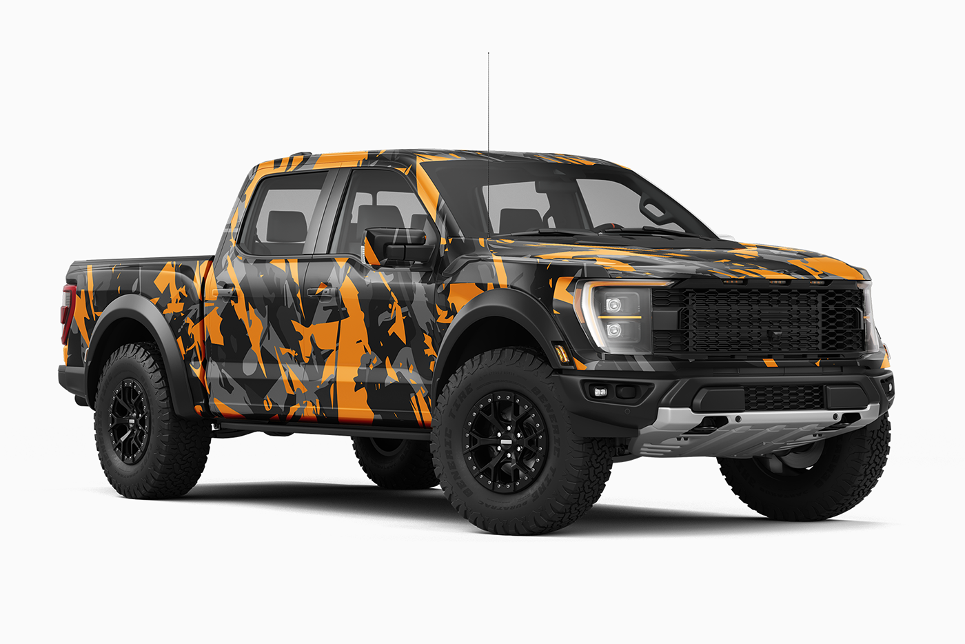 PICKUP Ford Truck off road raptor Mockup wrapping Advertising  Socialmedia marketing  