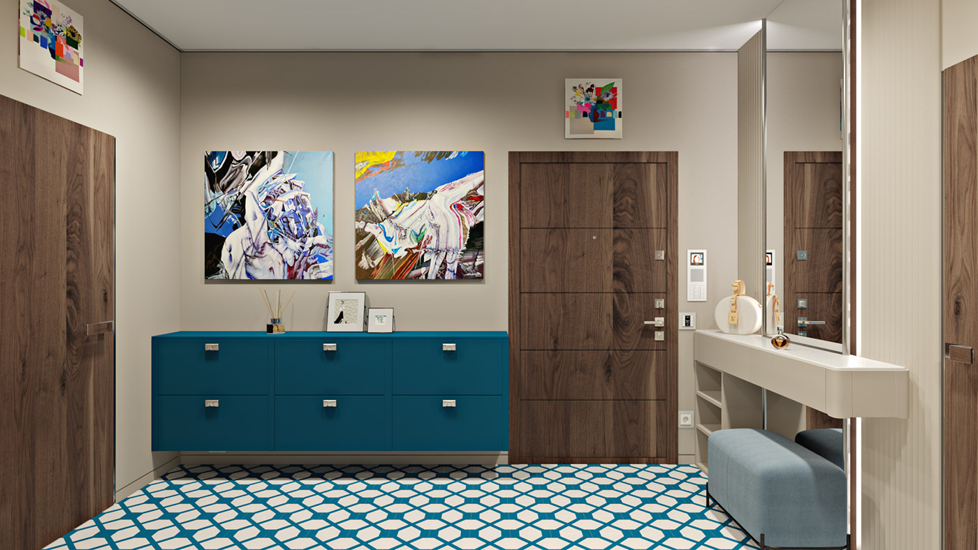 abstract bathroom bedroom colorful interior design  kitchen living room ornament Paintings visualization