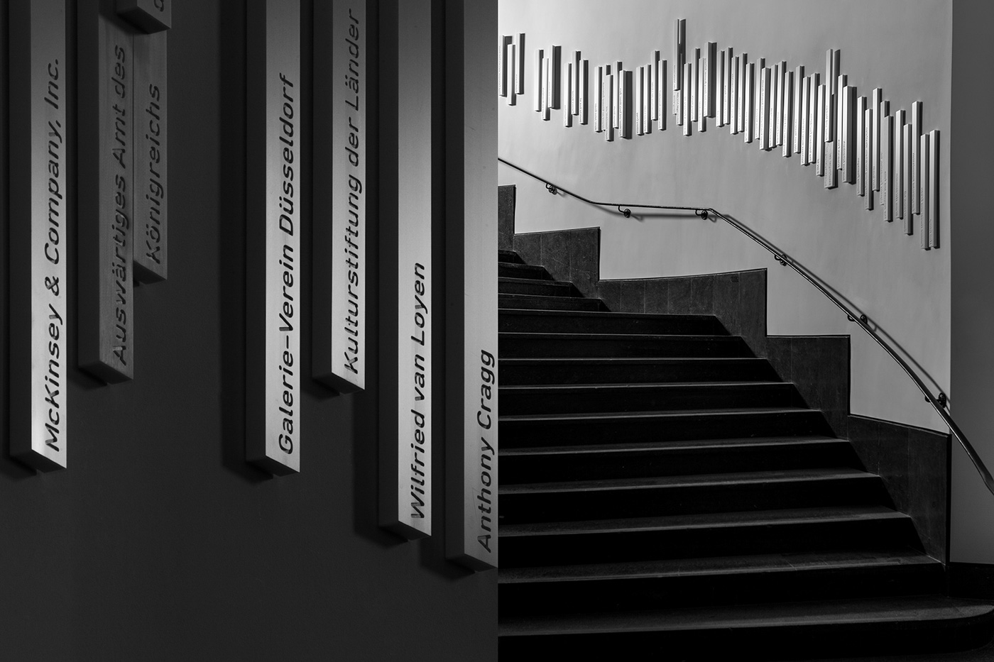Donorwall installation typography   permanent architecture visual design graphicdesign morphoria