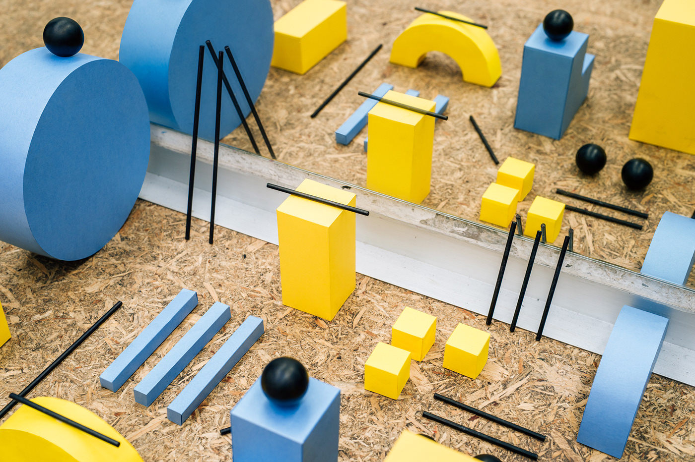 branding  Signage geometric wire squash yellow and blue Multidisciplinary mexico city set design  crafts  