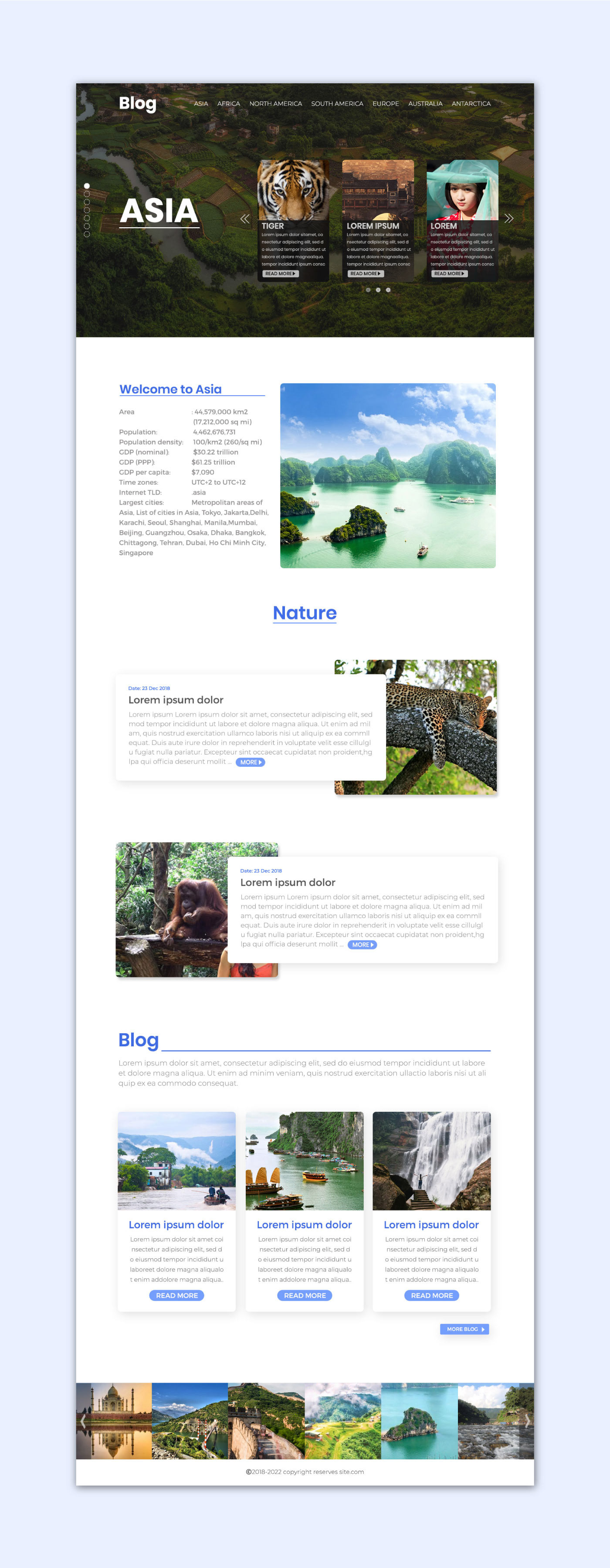 Historical Blog Home Page Template Historical Blog Ui