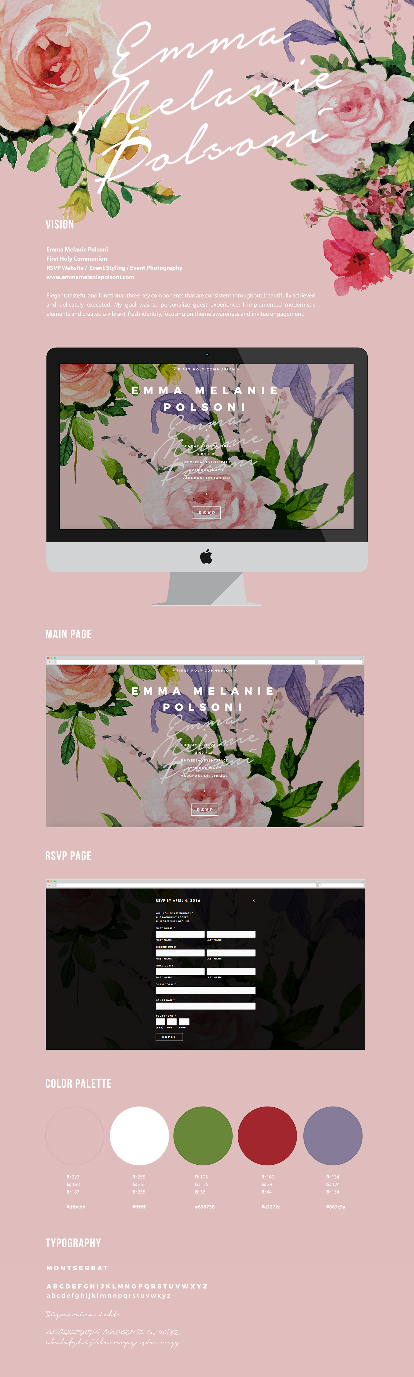 design Event styling  brand selfidentity Brainstorm execution awareness selfpromo Client Project floral florals Script creative