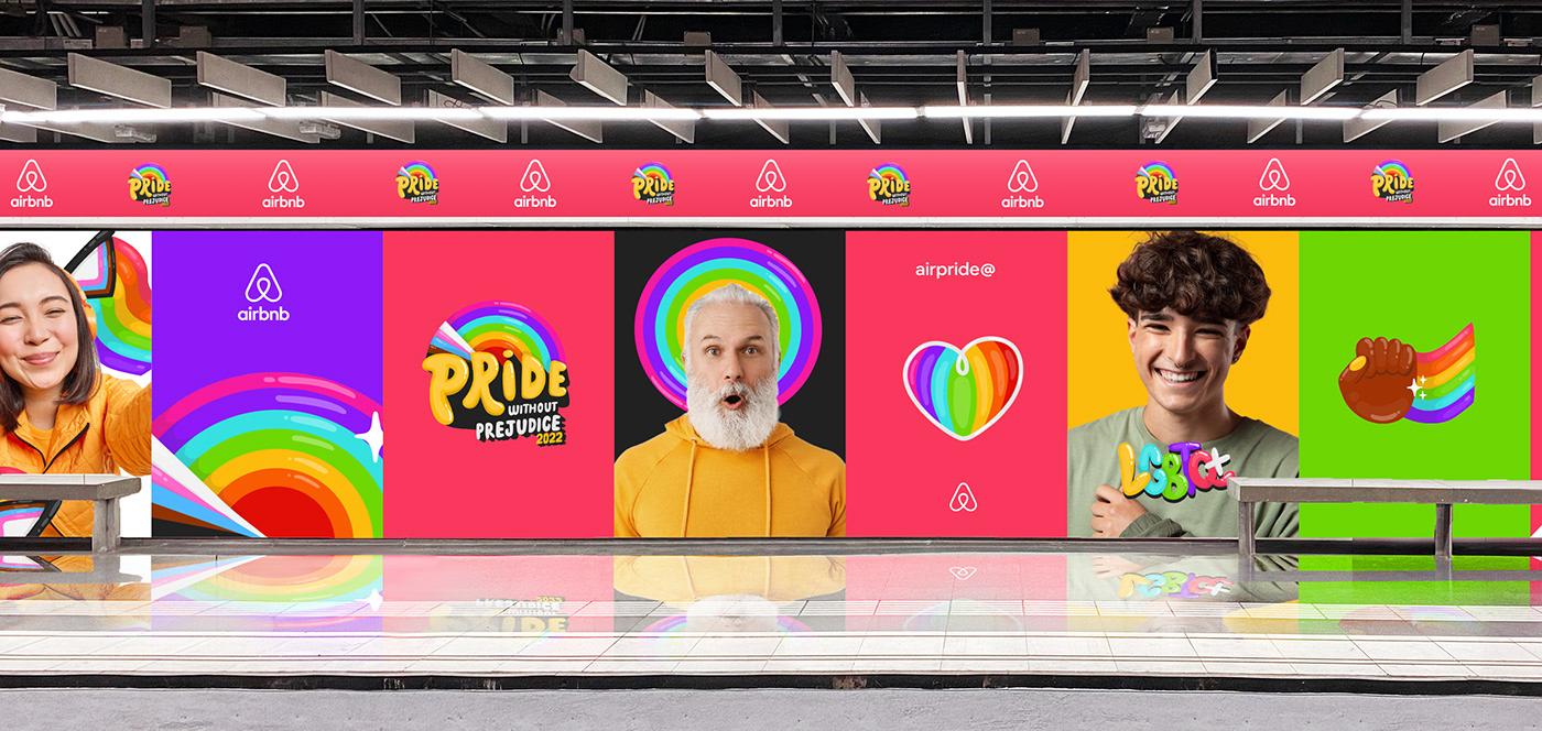 airbnb ilustracion lettering pride sticker gay LGBT queer TRANS typography  