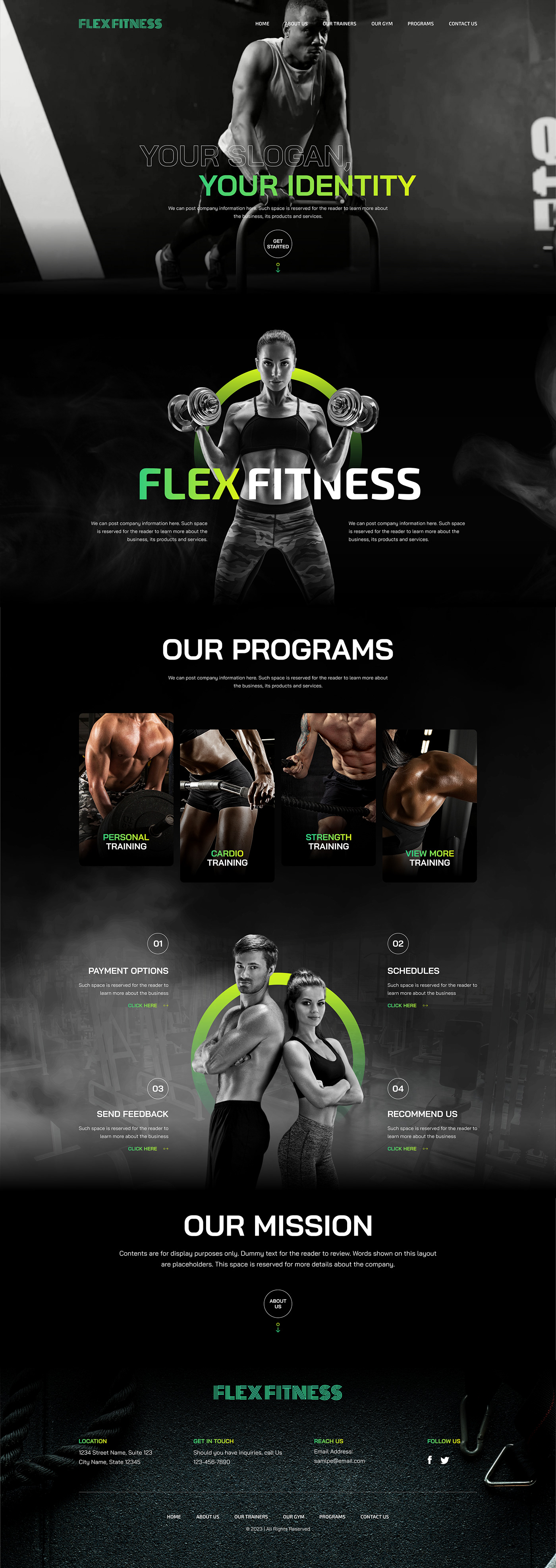 Fitness Home Page
- mockup only
- google fonts used
- created from the scratch