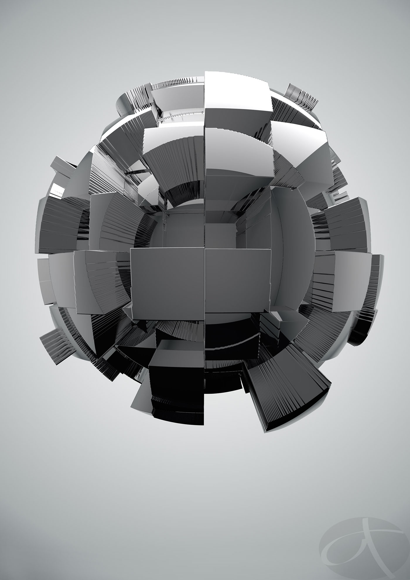 abstract sphere graphic design art digital alexander tietel 3D Render series