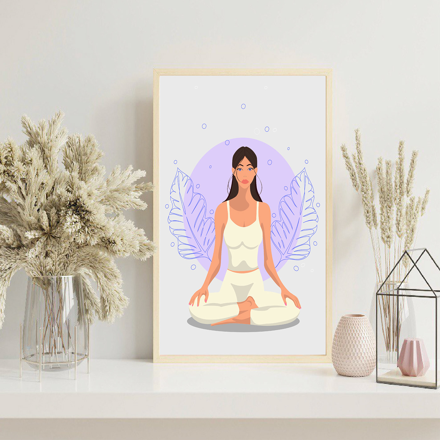 ILLUSTRATION  Yoga fitness sport poster woman Health mentalhealth vector