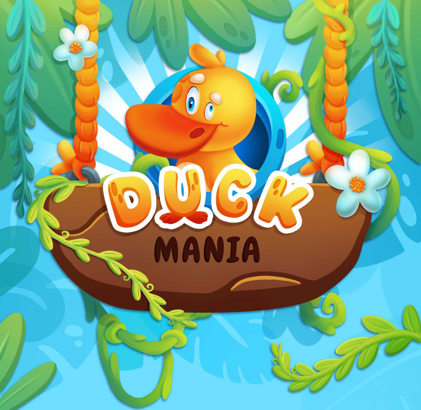 2D casual CGI Character design  duck game gameart GUI ILLUSTRATION  mobile