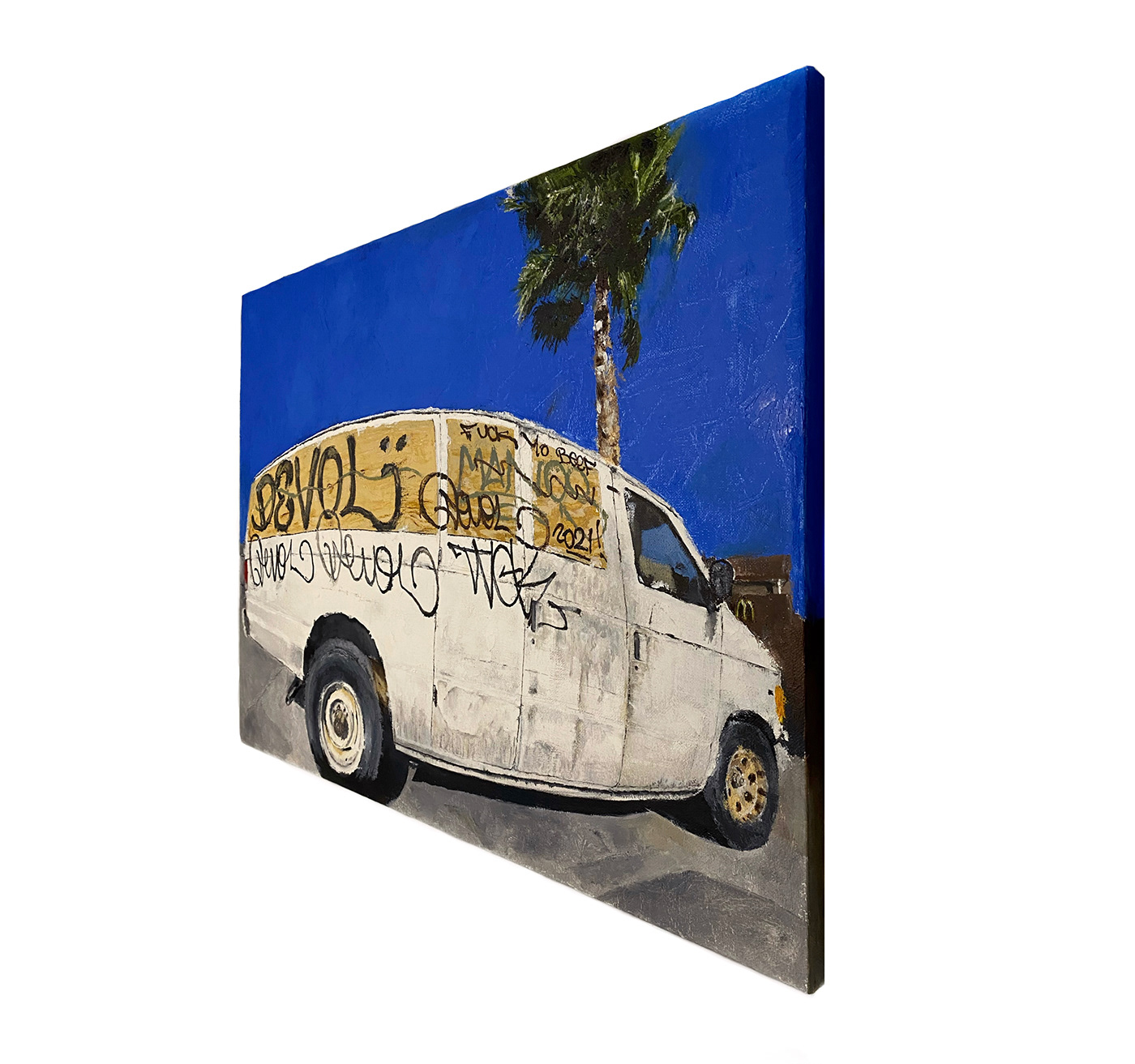 Graffiti painting   furgón oil Van
