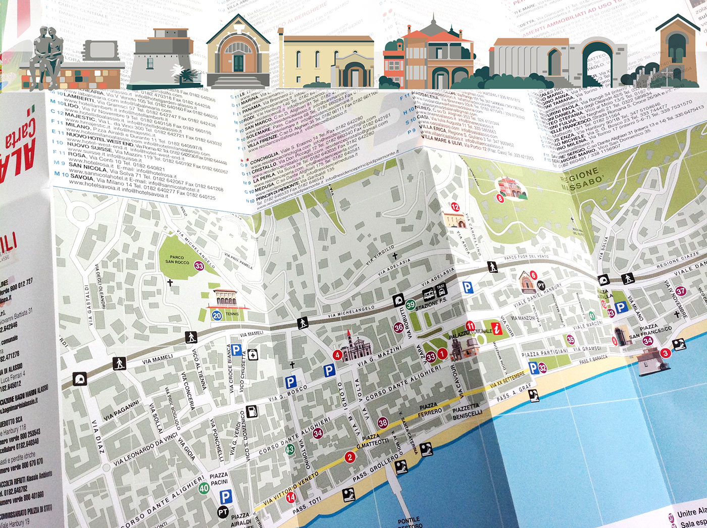 citybranding 2017 Branding map tourist graphic design  tourism map illustration alassio liguria ILLUSTRATION 
