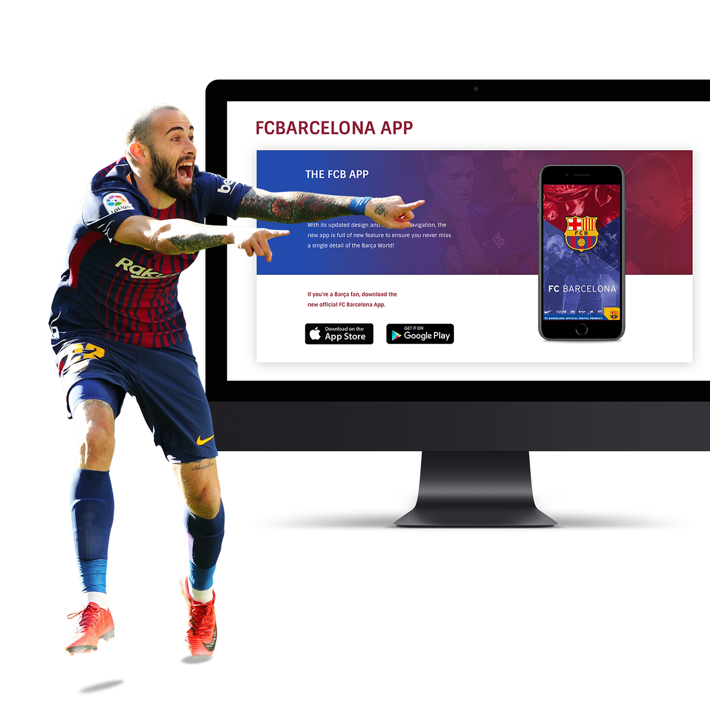 FC Barcelona barcelona spain spanish UI/UX Webdesign homepage redesign sport football