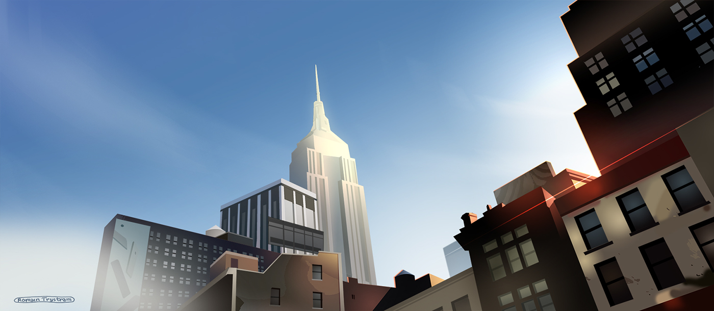 New York skyline Landscape skycrappers buildings Empire State Manhattan soho Travel