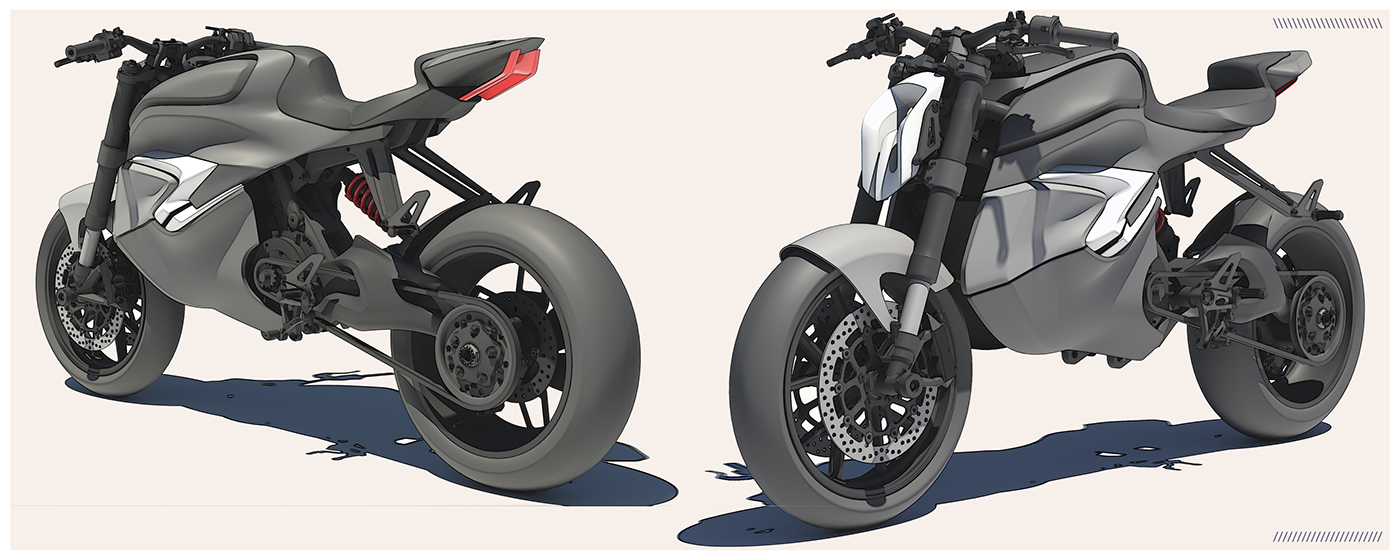 sketching concept design bike design 3D Modelling Render
