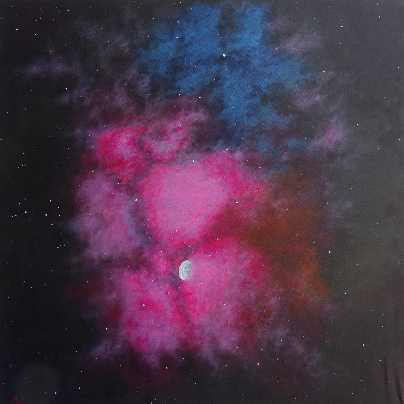 nebula space art galaxy Acrylic paint mike wasser michael wasser wasser