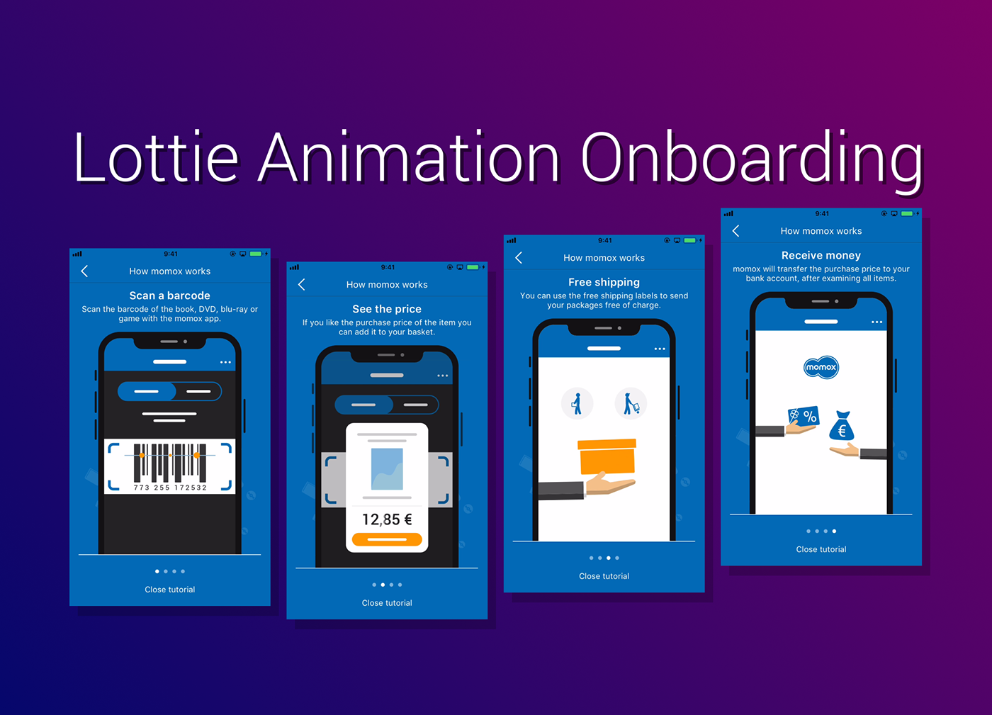lottie  animation  app Onboarding Tutorials ux UI motion graphics  json after effects