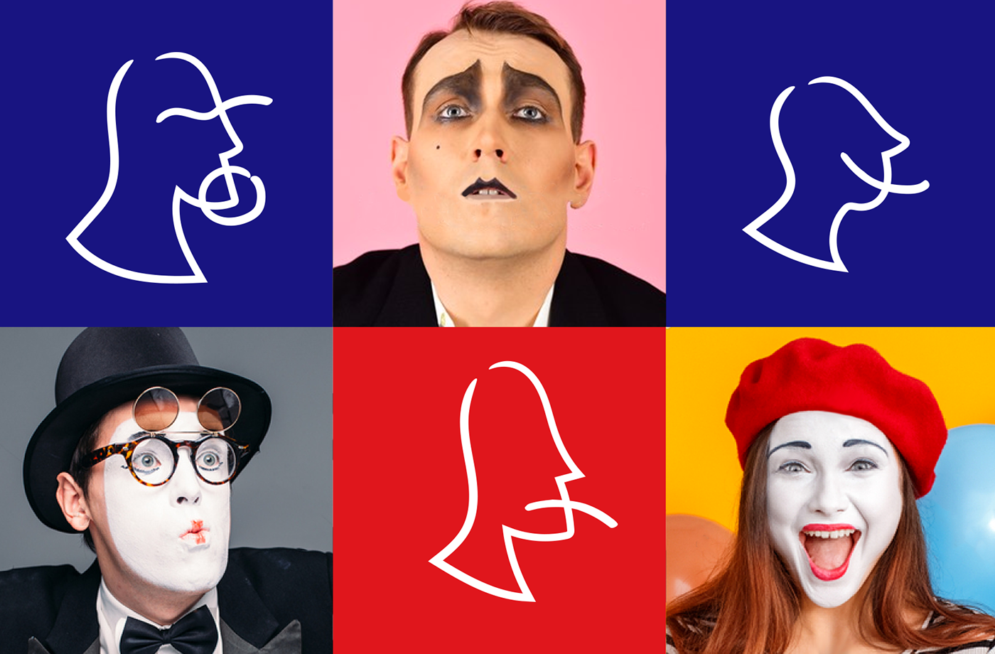 branding  pantomime azerbaijan Theatre emotions lines colours identity shapes