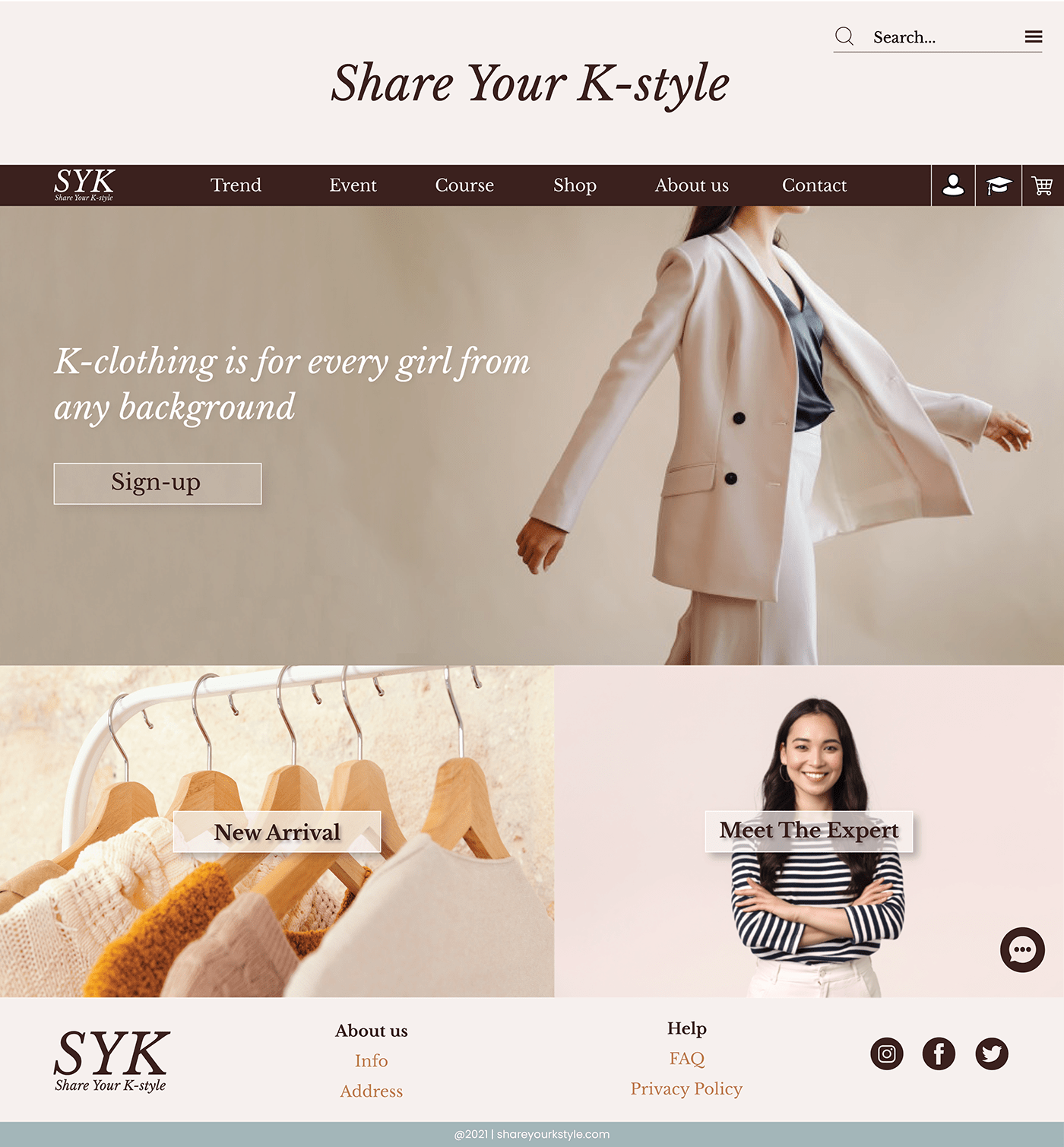 Website Web Design  Fashion  korean kpop coding HTML Responsive UI/UX css