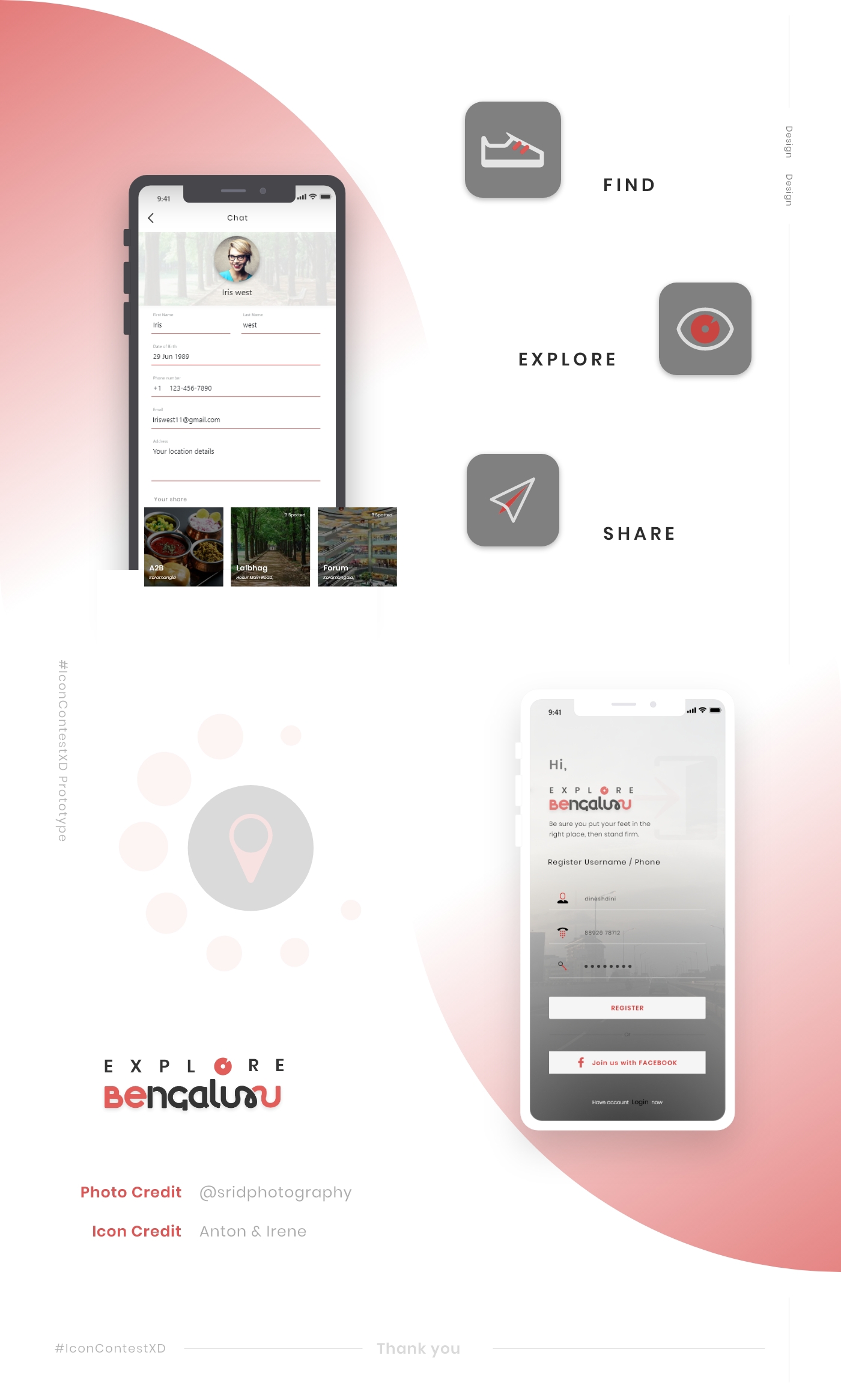 UI/UX Design Adobe XD Mobile app prototype