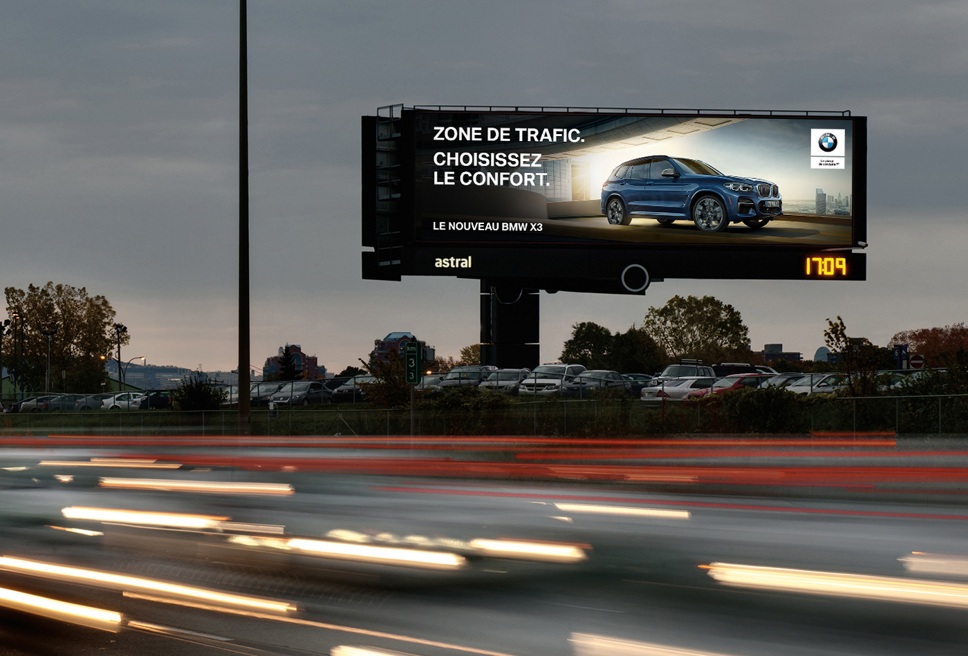 BMW m5 m4 OOH Out-of-Home billboard x3 M3 automotive   f1